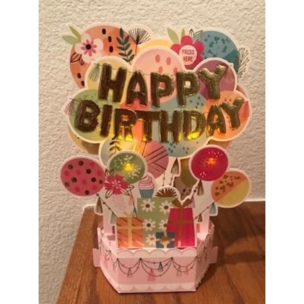 New Paper Wonder Musical Pop Up Birthday Card